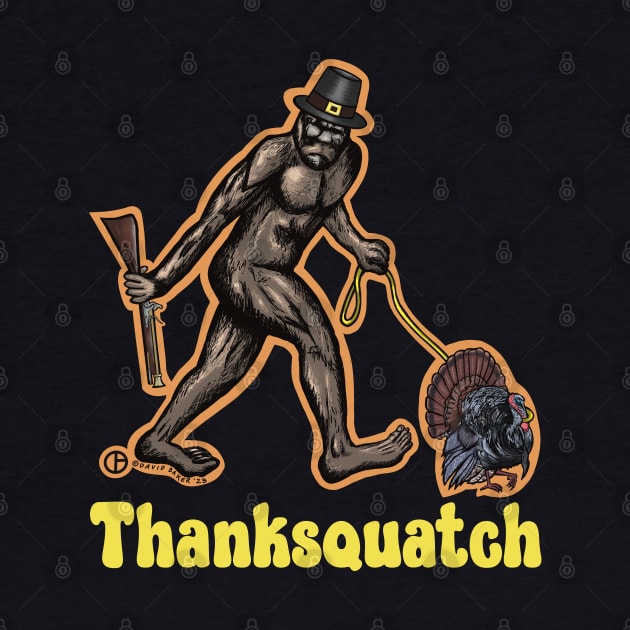 Thanksquatch Bigfoot by Art from the Blue Room